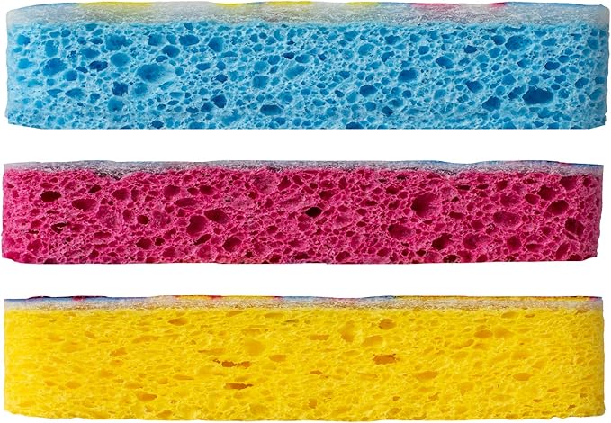 Casabella, Cleaning Sponge Scrub Pink, 3 Count