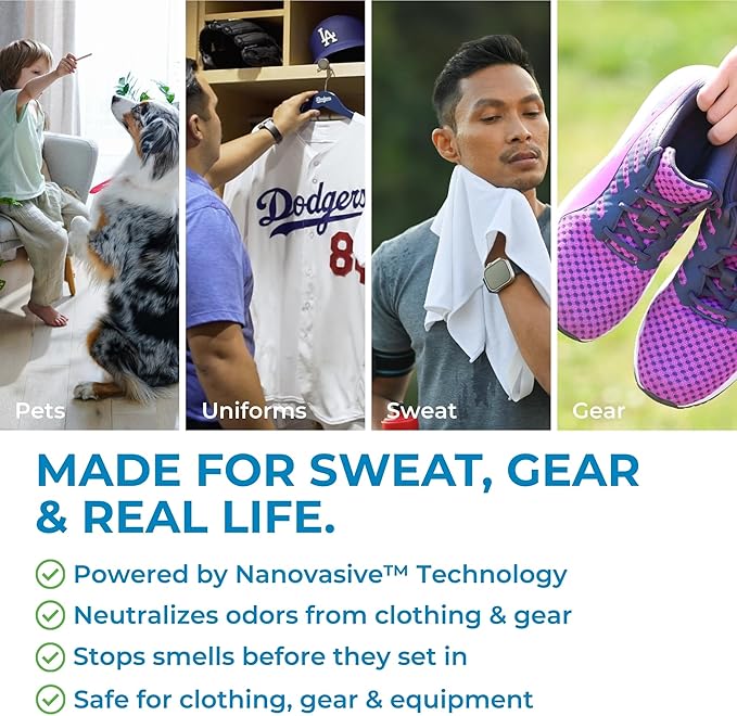 SweatX Extreme Odor Spray - Multipurpose No-Wash Deodorizer - Ideal for Shoes and Gym Clothing - Victory Scent (16 fl oz) - 2 Pack