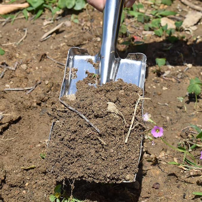 Garden Trowel Stainless Steel Hand Shovel, Small Shovels for Gardening, Gardening Hand Spade Tool for Planting, Transplanting, Weeding, Digging