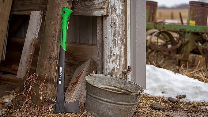 Hooyman Splitting and Chopping Axes, and Splitting Maul with Heavy Duty Construction, V Grind Blade, Ergonomic No-Slip H-Grip Handle, and Sheath for Gardening, Hunting, Camping, Firewood, and Outdoors