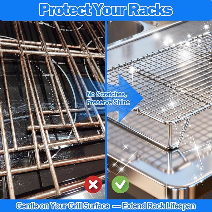 Palksky Oven Rack Cleaning Bags, 3 Sizes Heavy Duty No Scrub Oven Rack Cleaning Bags, Reusable Leak-Resistant PE Bags for Deep Soaking Grill Grates, BBQ Racks, No Cleaner Included, 16 Packs