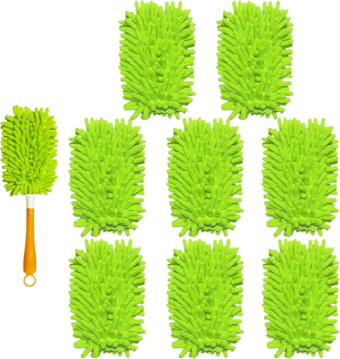 Reusable Duster Refill Compatible with Swiffer Hand Duster - 360 Heavy Duty Duster Refill - Microfiber Ceiling Fan Duster for Swiffer Dusters Extended Handle, 8 Pack (Handle is Not Included)