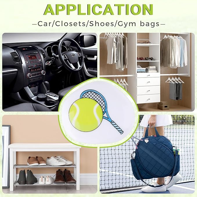 Knixmax Versatile Deodorizer Balls for Shoes Gym Bags Home Freshener for Closets Lockers Odor Eater Eliminate Unpleasant Scent Fresh Linen Tennis