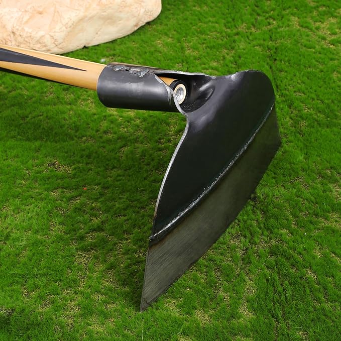 Garden Hoe Head, Hand Hoe Garden Tool for Weeding Replacement Handheld Grub Hoe Head Round Eye Hoes Planting Digging Tool Weeding Loosening Soil Hoe Head, Without Handle 9.25 X 5.90 X 4.33 Inches