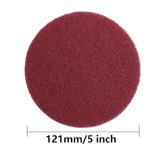 10 Pcs Scrubber Scouring Pads,5 Inch Conditioning Discs Polishing Pads,Suitable for Cleaning, Polishing, and Rust Removal(400 Grits)