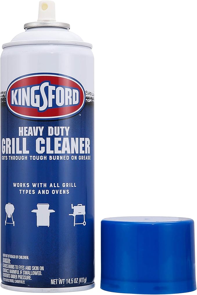 Kingsford Heavy Duty Foaming Grill Cleaner Spray, BBQ Degreaser for Charcoal & Gas Grills, Cuts Grease, Burnt-On Food & Grime, Easy Spray-On Foam for Grill Grates & Surfaces, Aerosol, 14.5 Oz - 6 Pack