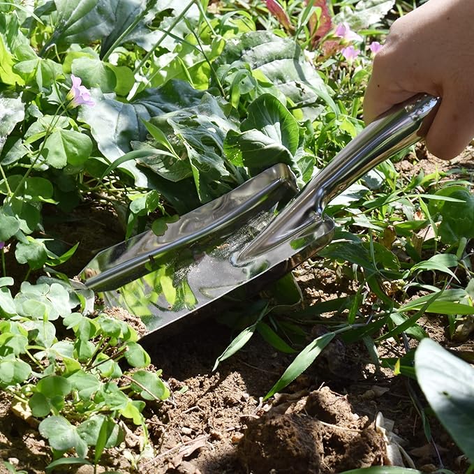Garden Trowel Stainless Steel Hand Shovel, Small Shovels for Gardening, Gardening Hand Spade Tool for Planting, Transplanting, Weeding, Digging