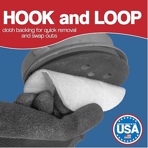 5" Non-Scratch Polishing Pad Hook & Loop Non-Woven Discs, Non-Abrasive Finishing Pads, Buff & Polish Finished Surfaces, Wood Oil & Wax Application, Orbital Sander Polishing Pad - 10 Pack (White)