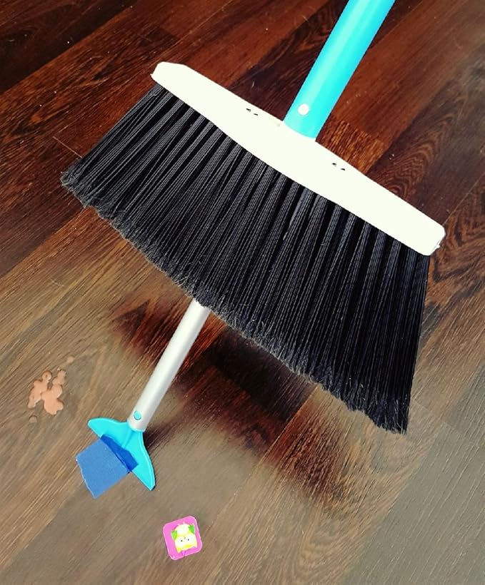 New Broom As Seen On Shark Tank. for Indoor and Outdoor Use Retractable Handle with Scraper Making Sweeping Easy