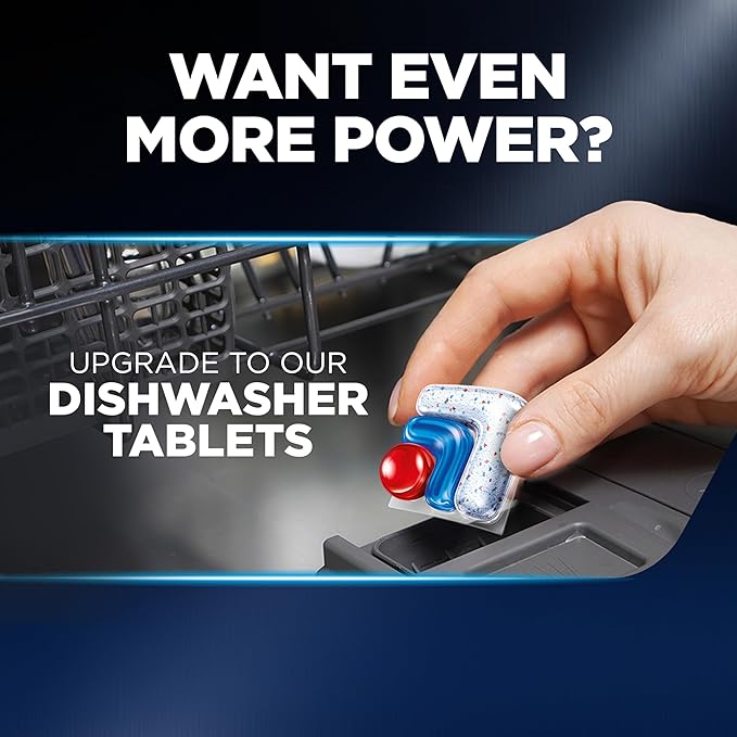 Finish Gel Liquid Dishwasher Detergent, Advanced Deep Cleaning Power Dish Soap, Fights Tough Stains, Dishwasher Soap, Septic Safe & Plastic-Free Dish Detergent, Orange Scent, 75oz