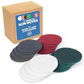 5" Abrasive Pad Hook & Loop Round Non-Woven Surface Prep Discs, Polish Wood, Strip Paint, Remove Rust, Deburring, Oxidation, Coarse, Medium, Fine Scuff Pads - 240 320 800 Grit - 16 Pack (Assorted)