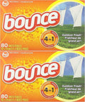 Bounce Fabric Softener Sheets, Outdoor Fresh Scent, 80 Sheets (Pack of 2)