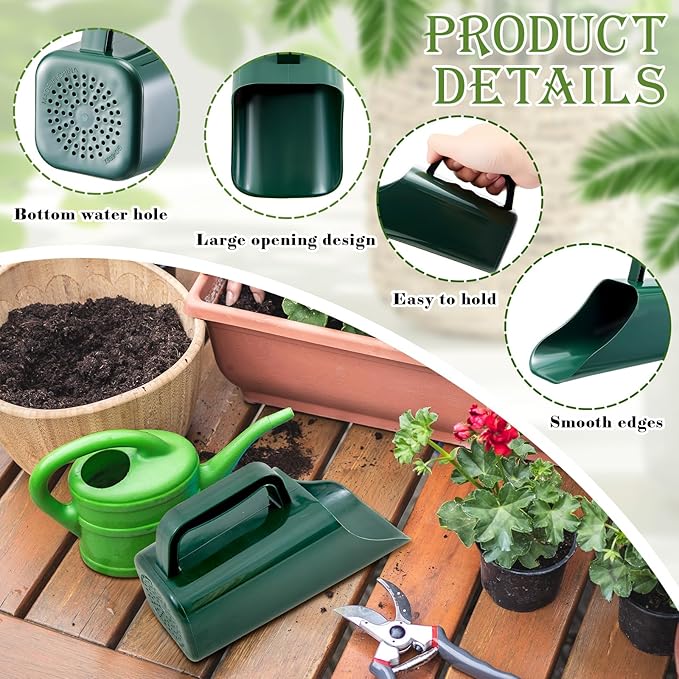 3 Pack Plastic Garden Scoop Soil Sifter Cultivation Potting Scoop Garden Tool Bucket Hand Shovel for Digging Up or Transporting Scoops of Soil for Flower, Vegetable, Plants Care