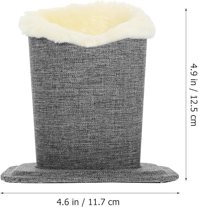 2pcs Linen Fabric Eyeglasses Holder Stand Plush Eyeglass Organizer Rack for Desktop Storage Eyewear Display in Linen Gray, Compact Set for Home and Office Use