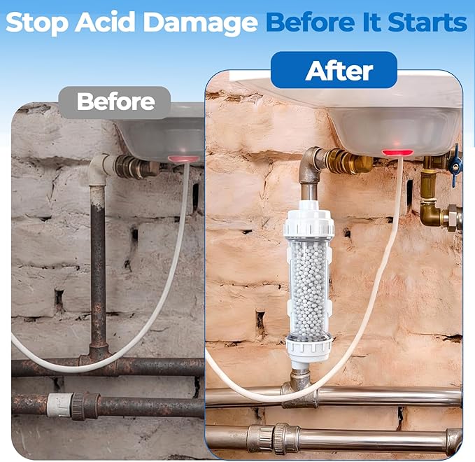 Condensate Neutralizer Kit, Compatible with Rinnai 804000074 High-Efficiency Boilers and Tankless Heaters, Acidic Condensate Neutralizer