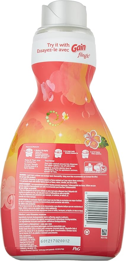 Gain Tropical Sunrise Liquid Fabric Enhancer, 41 oz