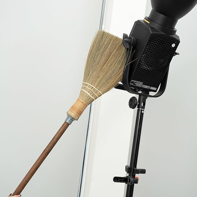 BMart Home Natural Whisk Sweeping Hand Handle Broom - Vietnamese Straw Soft Broom for Cleaning Dustpan Indoor-Outdoor, Sofa, Car Hood, Decoration Items - 9.84'' Width, 27.55" Length