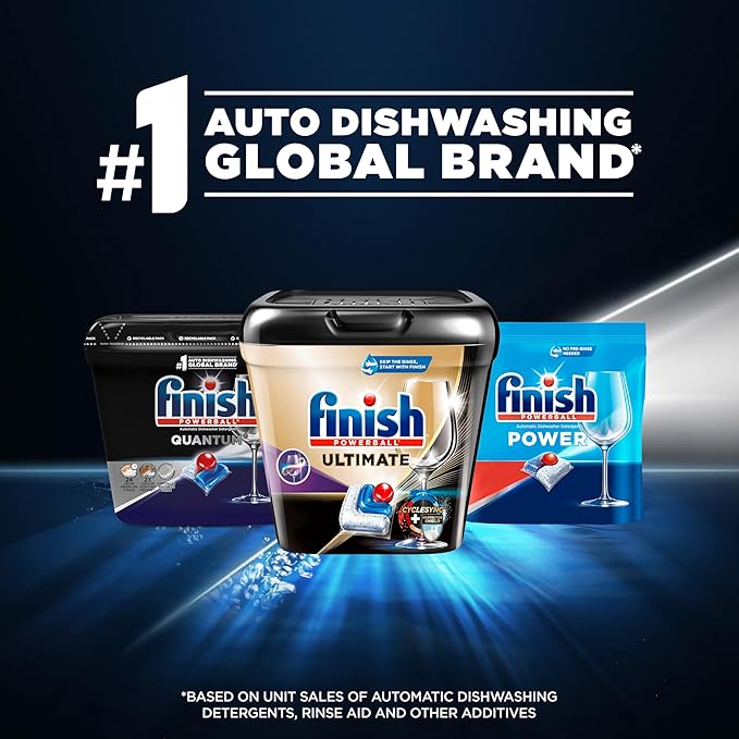 Finish Quantum Dishwasher Pods, No Pre-Rinse Dishwasher Detergent Soap Removes 24HR Dried-On Stain and Grease, Leaving a Virtually Spotless Shine, 14 Count