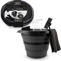 SIMPLEMADE Collapsible Bucket Cleaning Set - Includes 2 Foldable Buckets, Spray Bottle, Rag, Scrubbing Brush and Sponge - Holds Up to 10 liters, Easy Storage, All-Purpose Cleaning Solution