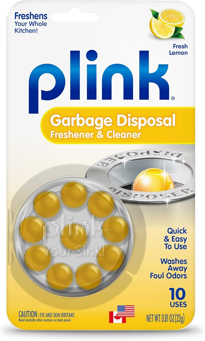 Plink Garbage Disposal Cleaner and Deodorizer 4-Pack, 40 Uses Total