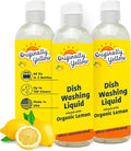 Originally Yellow USA Made Lemon Natural Dish Soap | Hypoallergenic Soap Great For Sensitive Skin as well as Pet & Baby Safe | Bulk 3 Pack