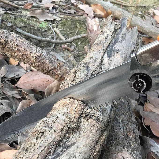REXBETI Folding Saw, Heavy Duty 11 Inch Extra Long Blade Hand Saws for Wood Camping, Dry Wood Pruning Saws With Hard Teeth, Quality SK-5 Steel, Gifts for men
