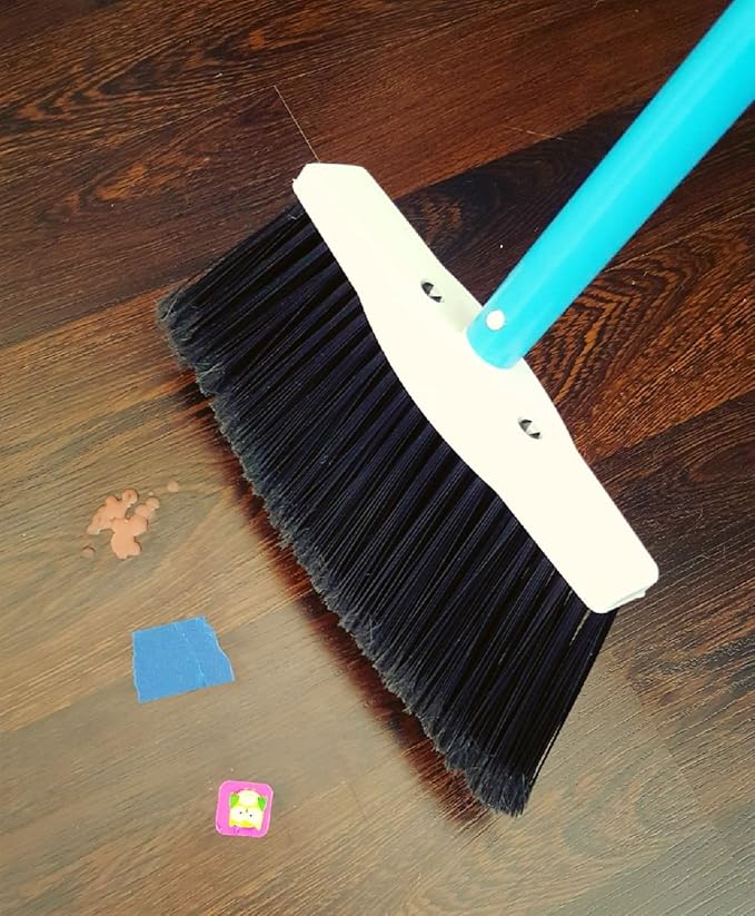New Scrape and go Broom, as seen on Shark Tank! Duluxe, Upright Sweeping Broom with Scraper