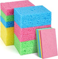 12 PCS Dish Sponges Kitchen, Non Scratch Cleaning Sponge for Non Stick Cookware, Natural Compressed Cellulose Wash Scrub for Household Bathroom, Soft Washing Scrubbers (Multicolor)
