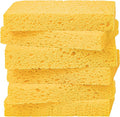Cellulose Sponges,Heavy Duty Scrub Kitchen Sponge,Clean Tough Messes Without Scratching Sponges Kitchen,Pop Up Eco Sponges DIY Orange (6 Pack)