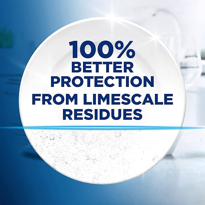 Finish, Dishwasher Salt, 4kg, Prevents Limescale and White Residue, Effective against Hard Water, For Cleaner and Shinier Dishes vs Dishwasher tablets alone