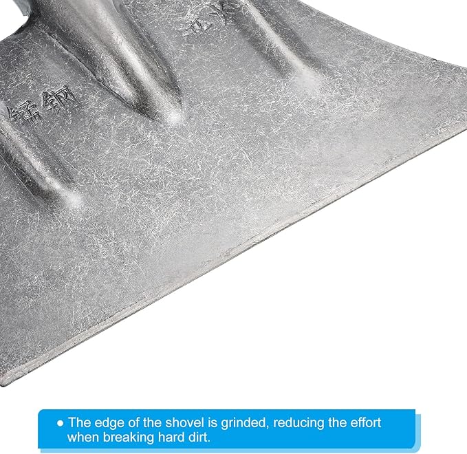 PATIKIL 9 Inch Garden Shovel, Outdoor Cleaning Spade Weeding Shovel Steel Flat Ice Shovel Lawn Trowel Planting Tool for Farm Yard