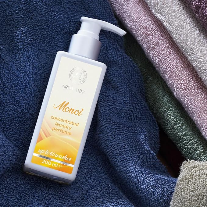 Concentrated Laundry Perfume Monoi – 200 ml – Liquid Laundry Fragrance – Linen Freshener – Exotic Scent