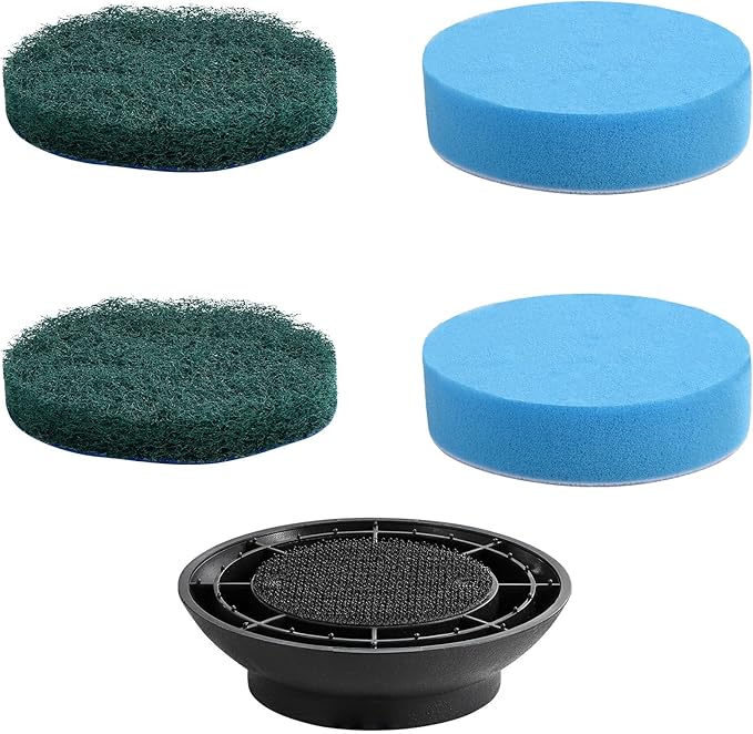 Sweepulire 4 Pack Sponge Scrubber and Scouring Pad for SW1 Cleaning Brushes