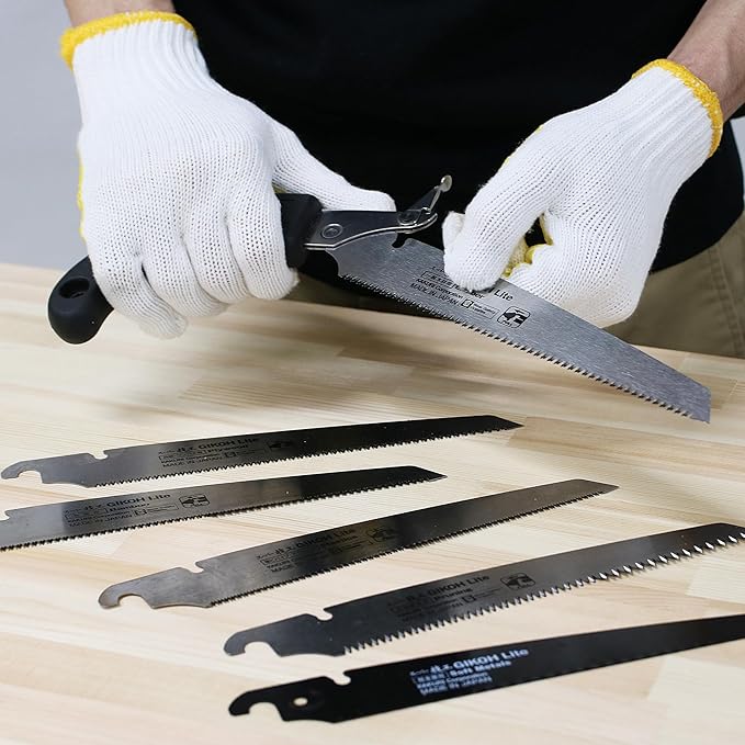 KAKURI Japanese Hand Saw [Woodworking] 8-1/4" Japanese Pull Saw with Blade Cover, Made in JAPAN
