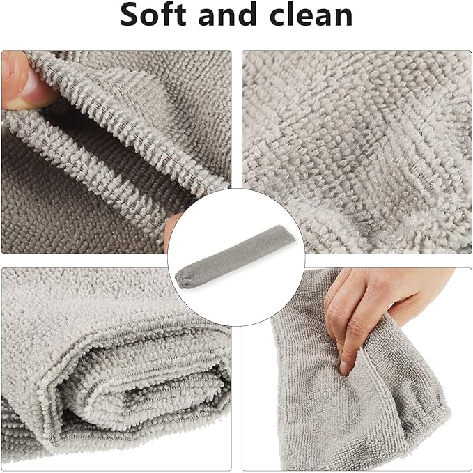 6 Pcs Retractable Gap Dust Cleaner Cloth Reusable Microfiber Dusting Cloth Washable Gap Dust Covers Under Furniture Duster Refill for Bed High Ceilings Furniture Bottom Under Refrigerator Sofa Couch