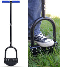 Edger Lawn Tool 41in Border Edger with Tempered Spring Steel Blade Long Rubber Handle Wide Footplate Rustproof Manganese Steel Half Moon Edger for Garden Maintenance