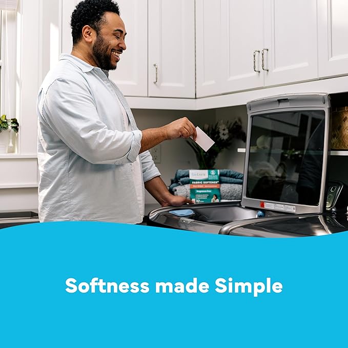Tru Earth Fabric Softener Sheets for Washing Machine | Alternative to Fabric Softener Liquid and Pods | 80 Sheets | Fragrance-Free