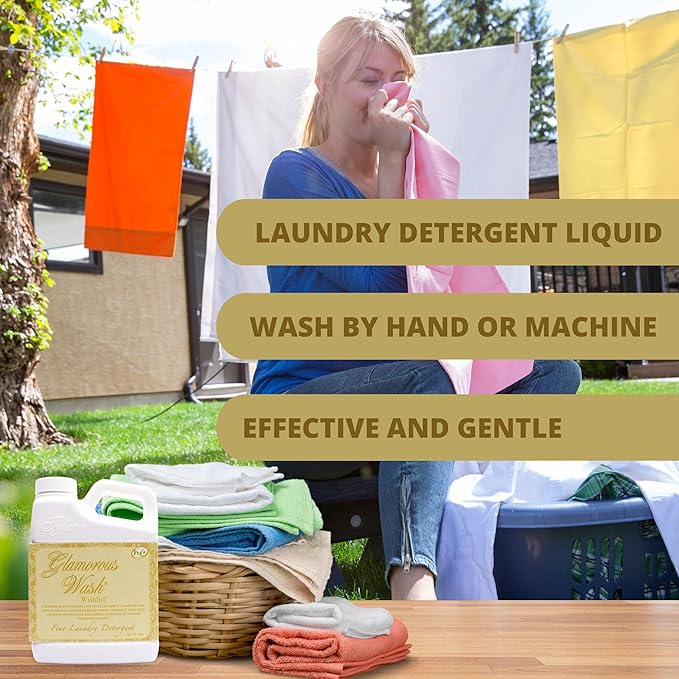 Worldwide Nutrition Bundle: Tyler Glamorous Wash Wishlist Scent Fine Laundry Liquid Detergent - Hand and Machine Washable - 16 oz, 454-gram Container and Multi-Purpose Key Chain