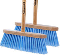 Superio Kitchen Broom - USA Wood Handle, Fine Premium Blue Bristles - Heavy Duty Household Broom - Easy Swiping Dust and Wisp, Home, Kitchen, Lobby, Floors and Corners 2-Pack