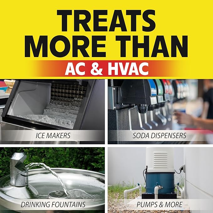 AC Drain Line Cleaner – Fast Acting Plant-Based Formula, Multi-Use HVAC Condensate & Air Conditioner Cleaning Liquid, Removes Buildup and Clears Clogged AC Lines, Up to 8 Uses, Made in USA, 16 oz
