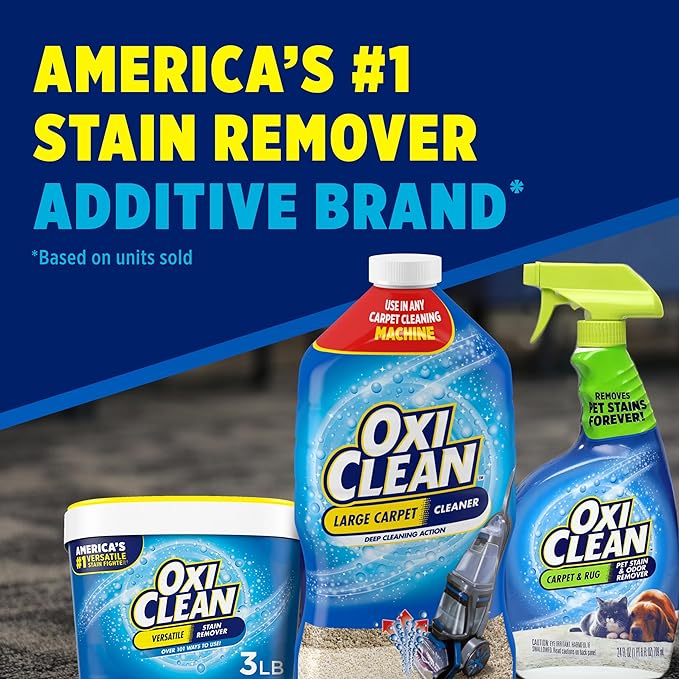 OxiClean Large Carpet Cleaner Liquid Solution for Steam Cleaning Machines, 64 fl oz