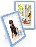 5x7 Picture Frame, Clear Acrylic Photo Frame with White Mat for 4x6 Photos, One-Piece Shatterproof Tool-Free Design, UV-Resistant Waterproof Tabletop Frame for Home Office Decor with 10-Year Warranty