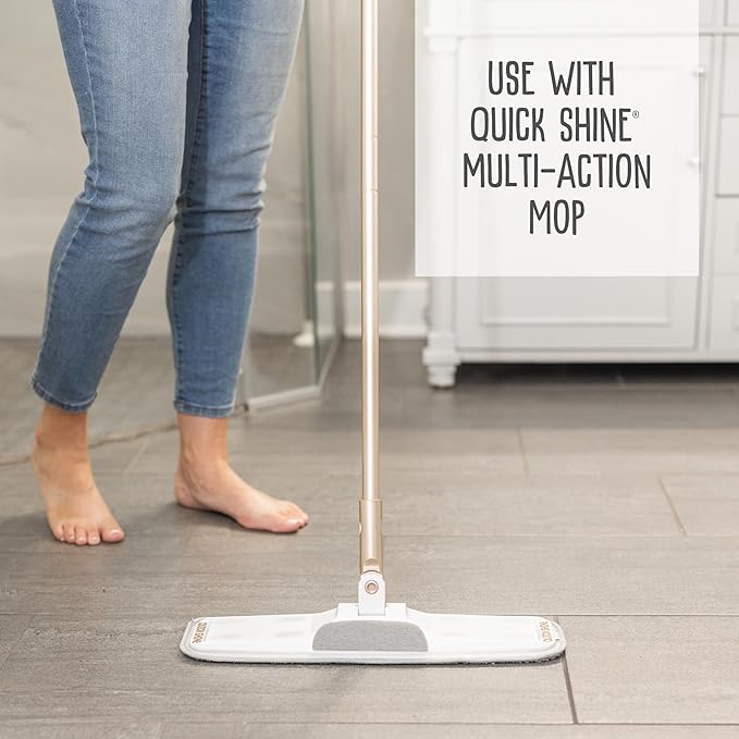 Quick Shine Multi Surface Floor Cleaner & Floor Polish w/Clean Shine Technology 2-27oz Bottles | Use on Hardwood, Laminate, Luxury Vinyl Plank, Tile & Stone | Safer Choice Formulas