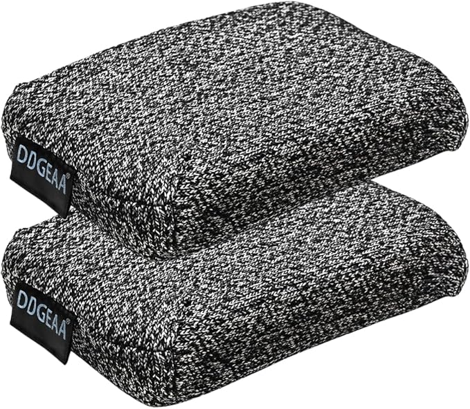 Heavy - Duty Kitchen Sponge - 20 Times More Durable, Scratch Free, Suitable for Non Stick Cookware Cut Resistant, Multi - Purpose Cleaning Supplies for Home, Bathroom (2 Pack Grey)