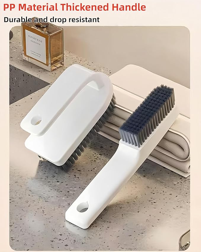 2 Pack Scrub Brush Laundry Cleaning Brush Soft Bristle Household Cleaning Brushes Carpet Brush Upholstery Brush Small Scrubbing Brush Stain Remover Brushes for Fabric,Hat,Clothes,Bag & More