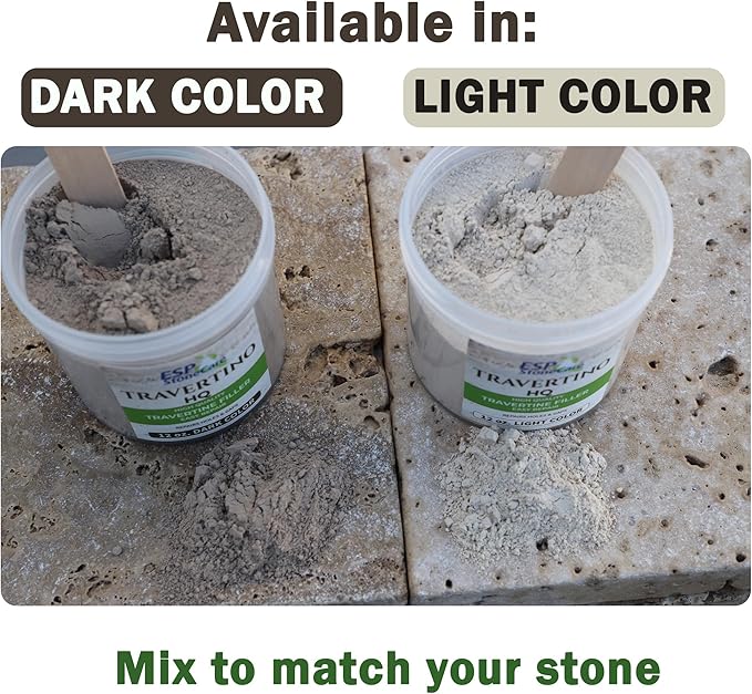 Travertino HQ Light – Professional Travertine Repair Powder for Light Stone (Ivory, Cream, Beige)