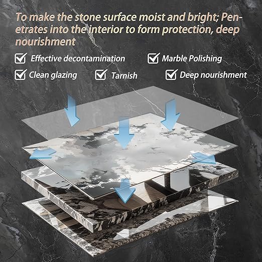 Marble Polishing Powder & Compound - Granite Countertop Polish, Etch & Scratch Remover, Stone Cleaning Powder & Cleaner for Marble Polish & Restoration - 8 oz