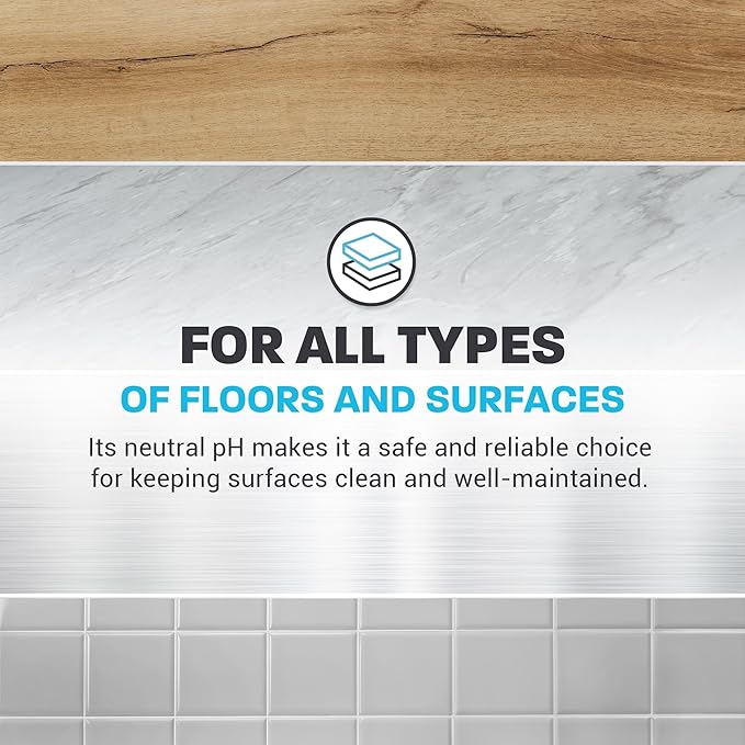 Zogics All Surface Neutral Cleaner – Floor Cleaner Solution with a Low Toxicity Formula and Neutral pH for All Surfaces, Each Bottle Makes up to 16 Gallons