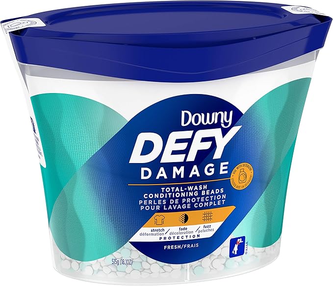 Downy Defy Damage Total-wash Fabric Conditioning Beads, Fabric Softener, Fresh, 18.1 Oz