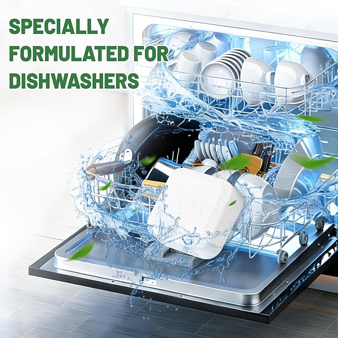 Dishwasher Detergent Machine Tablets, Fragrance-Free, Plant-Based Dishwasher Tablets, All in 1 Dishwasher Clean Refill, 80 Count
